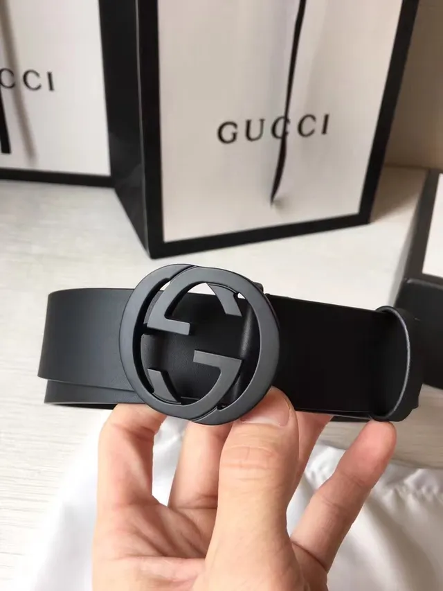 Gucci GG Marmont ম্যাট ব্ল্যাক চামড়ার বেল্ট 8