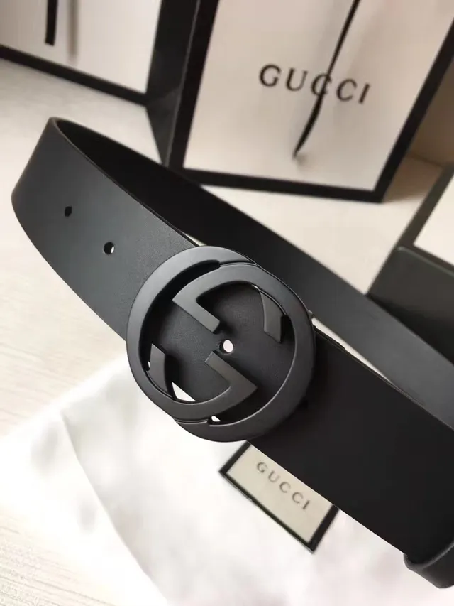 Gucci GG Marmont ম্যাট ব্ল্যাক চামড়ার বেল্ট 9