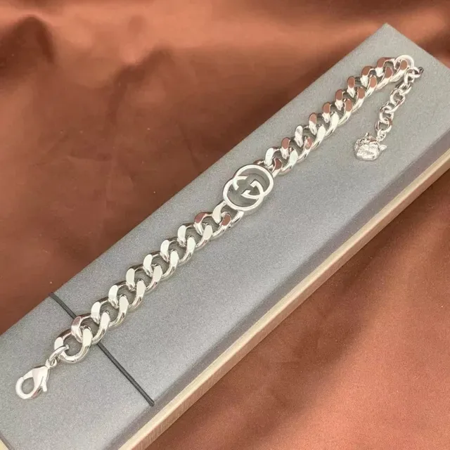 Gucci GG Marmont Collier Chaîne Curb Argentée 8