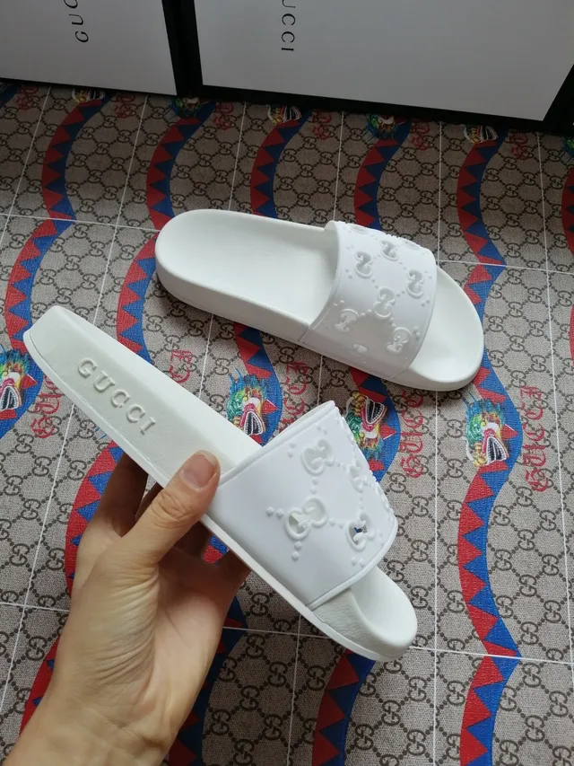 Gucci GG Marmont Slide সাদা রাবার চপ্পল 2