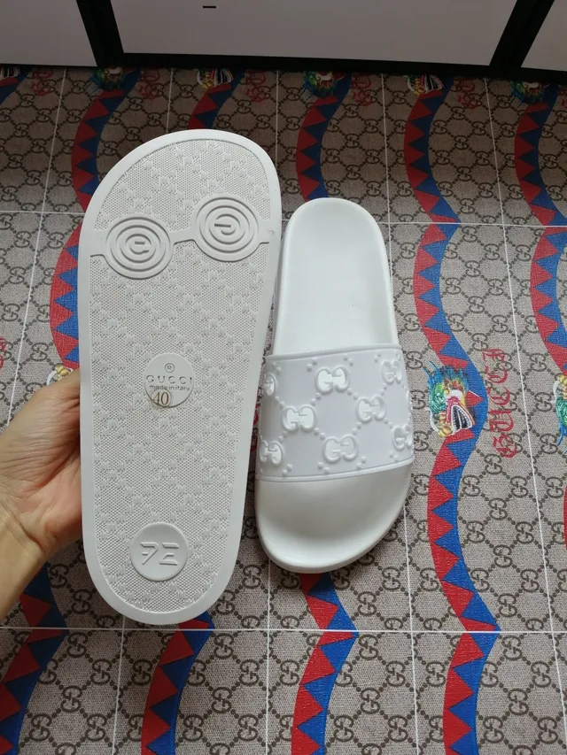 Gucci GG Marmont Slide সাদা রাবার চপ্পল 5