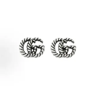 Gucci GG Marmont أقراط دبوسية بحبل ملتف متشابك G