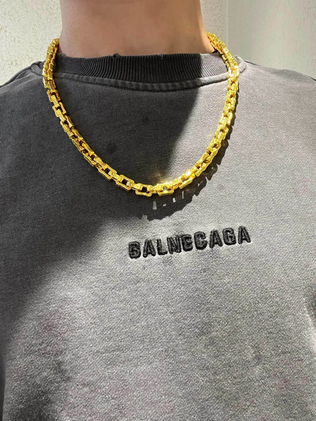Gucci 金色刻字链接链项链 5