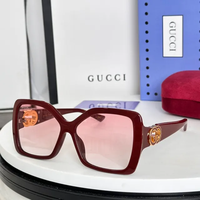 Gucci óculos de sol verde oversized marco quadrado de acetato 3