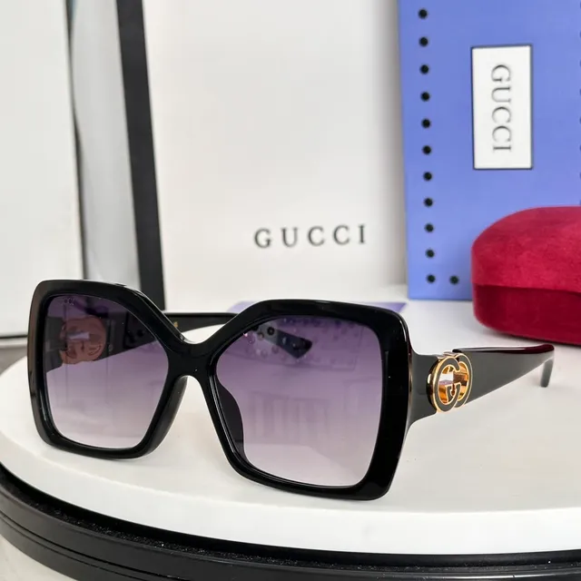 Gucci óculos de sol verde oversized marco quadrado de acetato 4