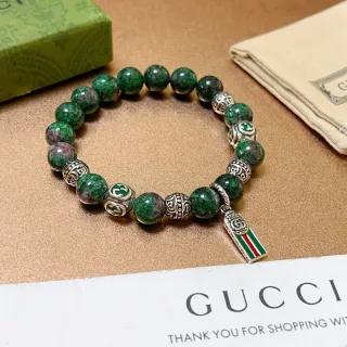 Gucci سوار أخضر أحمر حجر كريم متدلق