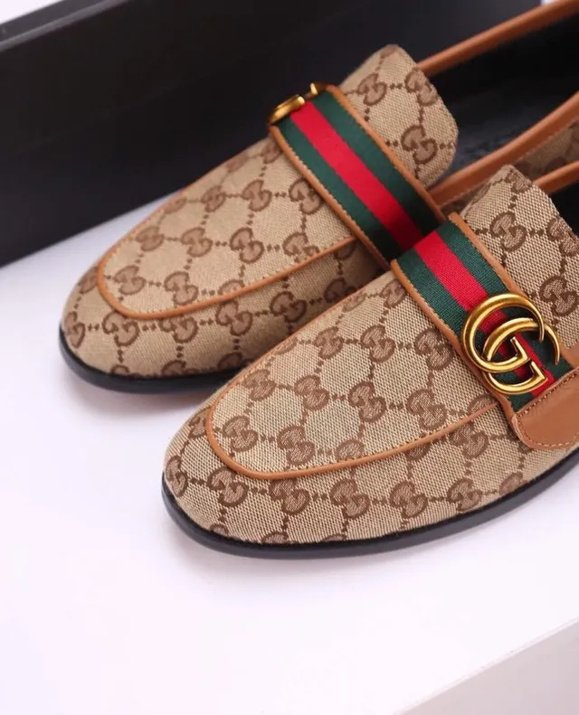 Gucci Horsebit 1955 Beige GG Monogram Loafers 2