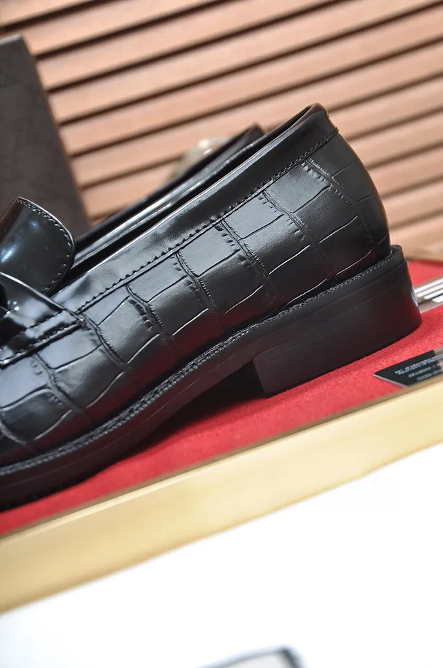 Gucci Horsebit 1955 Black Croc-Embossed Leather Loafers 8