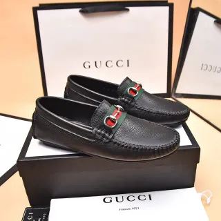 Gucci Horsebit 1955 কালো সবুজ গ্রেইন চামড়া বাকেল লুফার