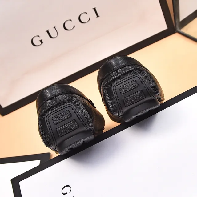 Gucci Horsebit 1955 Noir Vert Cuir Grainé Boucle Loafer 9