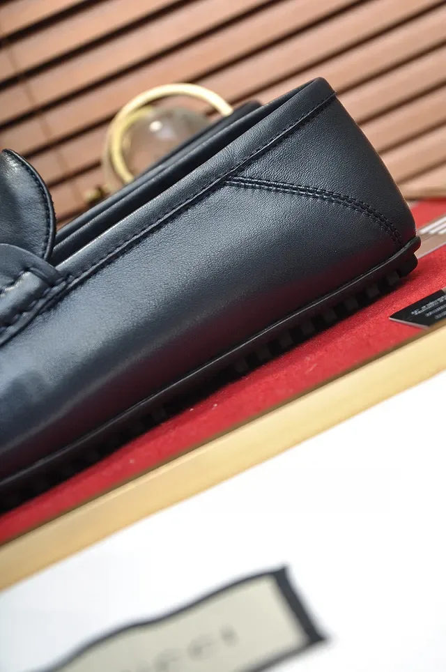 Gucci Horsebit 1955 黑色皮革金扣乐福鞋 3