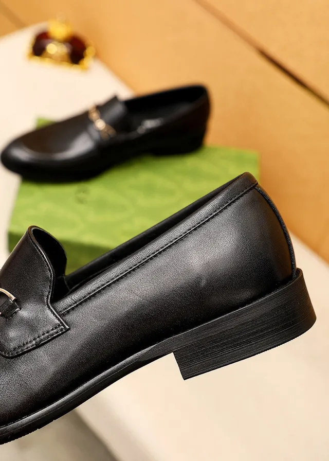 Gucci Horsebit 1955 Mocassins de couro preto com Horsebit 5