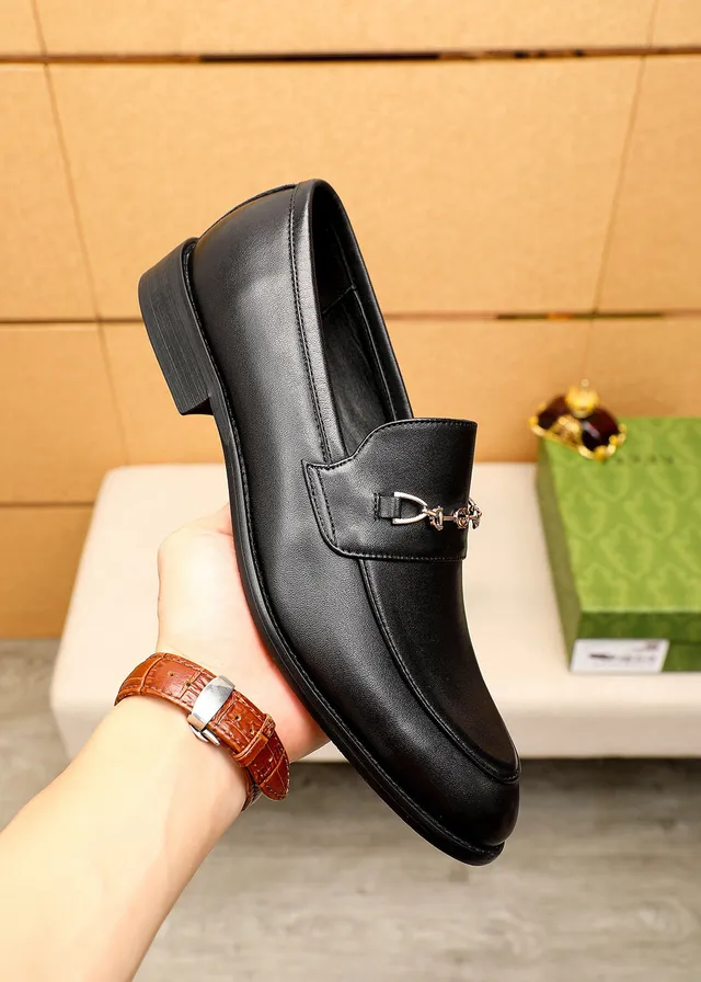 Gucci Horsebit 1955 Mocassins de couro preto com Horsebit 7