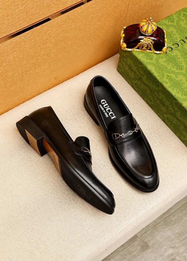 Gucci Horsebit 1955 Mocassins de couro preto com Horsebit 9