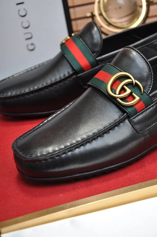 Gucci Horsebit 1955 Black Leather Web Stripe Loafer 3