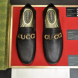 Gucci Horsebit 1955 جلد أسود بلجريد ذهبي Horsebit لوبفر