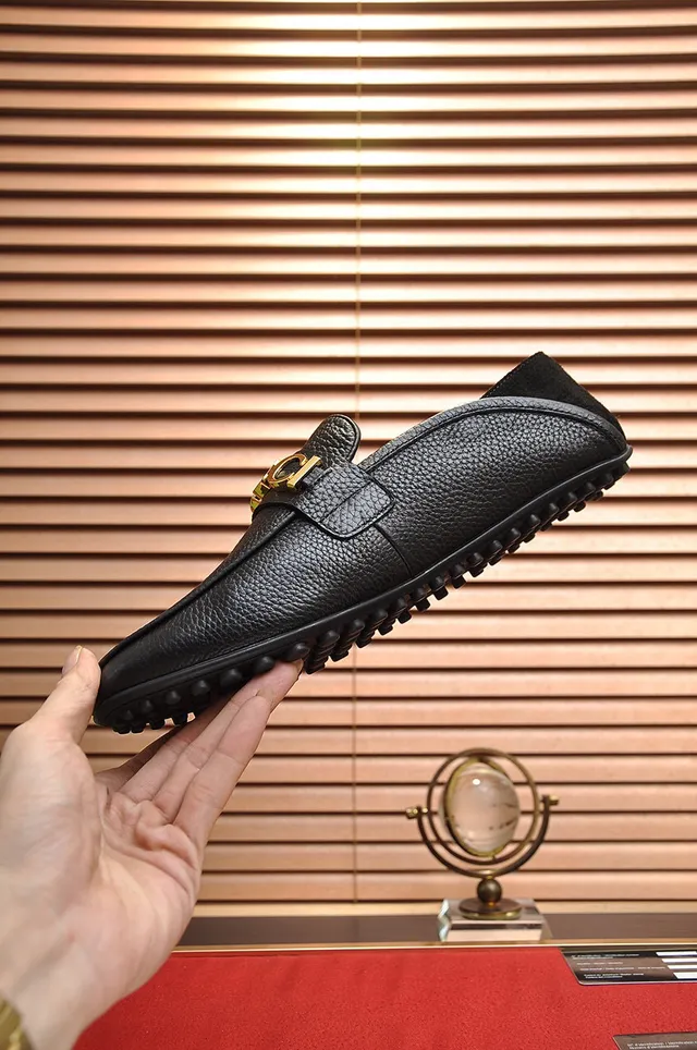 Gucci Horsebit 1955 কালো দানা চামড়া সোনার Horsebit লুফার 6