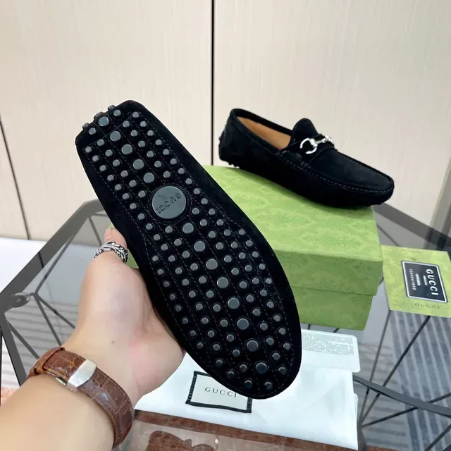 Gucci Horsebit 1955 Black Suede Loafers 2