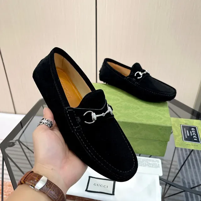 Gucci Horsebit 1955 Black Suede Loafers 4