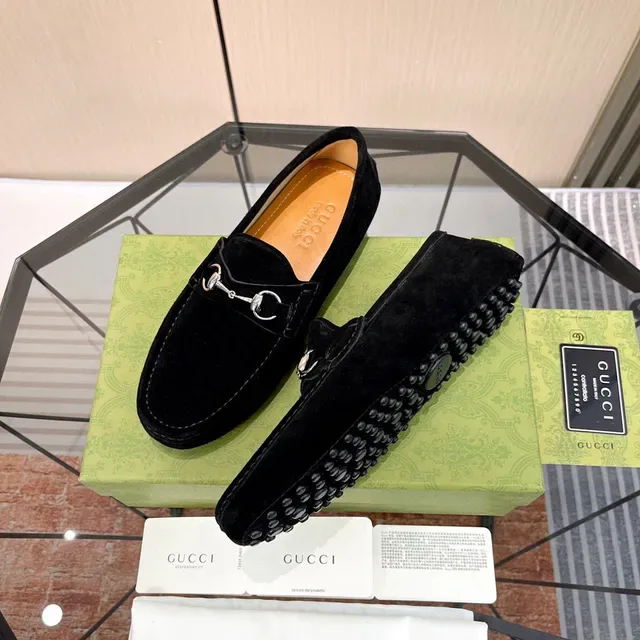 Gucci Horsebit 1955 Black Suede Loafers 5