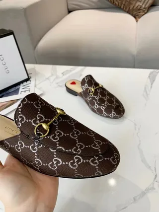 Gucci Horsebit 1955 Marrom GG Monogram Horsebit Mocassins 2