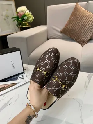 Gucci Horsebit 1955 Marrom GG Monogram Horsebit Mocassins 3