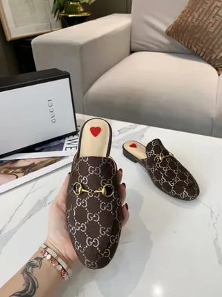 Gucci Horsebit 1955 Marrom GG Monogram Horsebit Mocassins 4