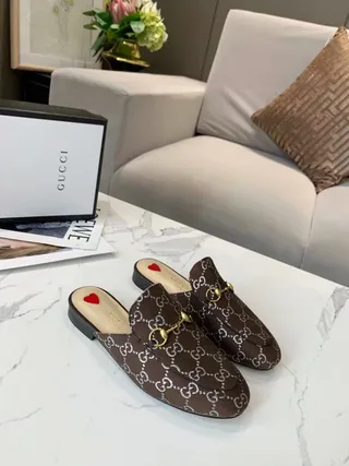 Gucci Horsebit 1955 Marrom GG Monogram Horsebit Mocassins 5