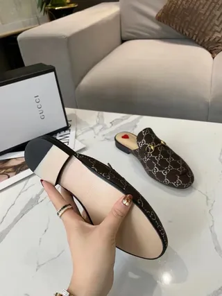 Gucci Horsebit 1955 Marrom GG Monogram Horsebit Mocassins 6