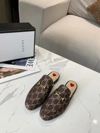 Gucci Horsebit 1955 Marrom GG Monogram Horsebit Mocassins 9