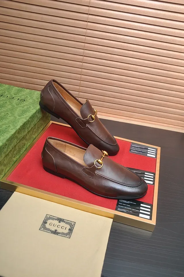 Gucci Horsebit 1955 棕色皮革 Horsebit 乐福鞋 6