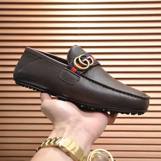 Gucci Horsebit 1955 Zapato Mocasín Marrón Cuero Granulado