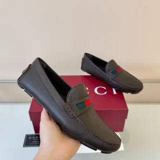 Gucci Horsebit 1955 বাদামী খুরো চামড়া ওয়েব স্ট্রাইপ লুফার