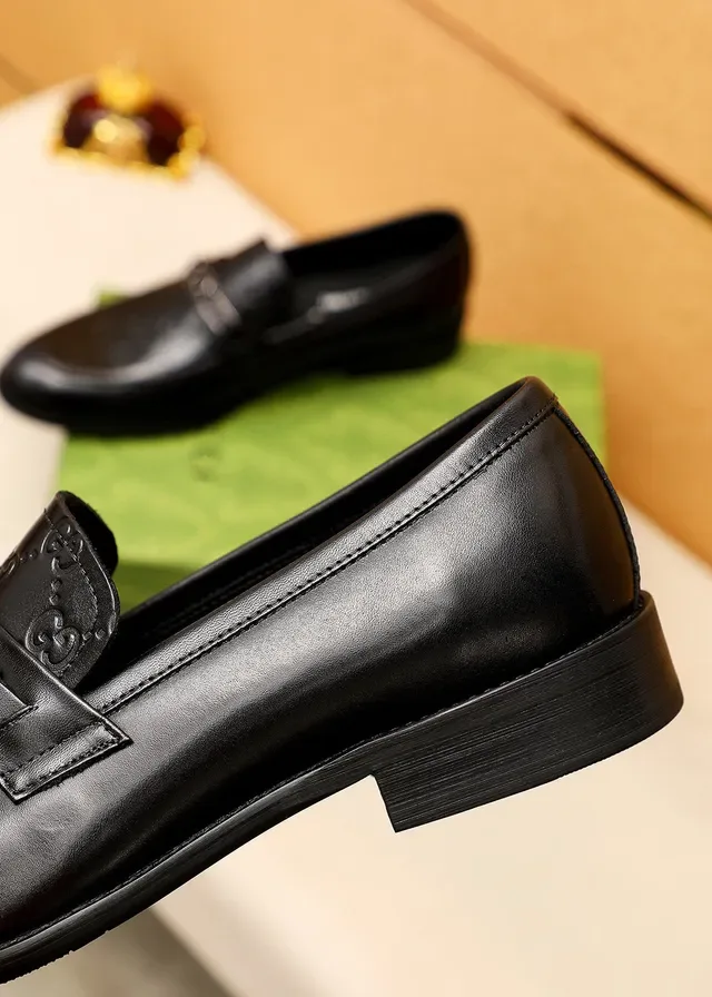 Gucci Horsebit 1955 Embossed GG Black Leather Loafers 3