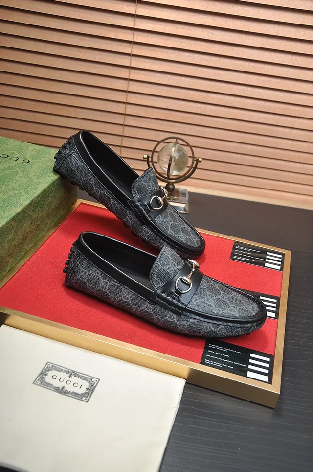 Gucci Horsebit 1955 GG Monogram Canvas Loafers 6