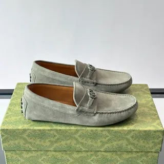 Gucci Horsebit 1955 لوفر جلد سويدي رمادي