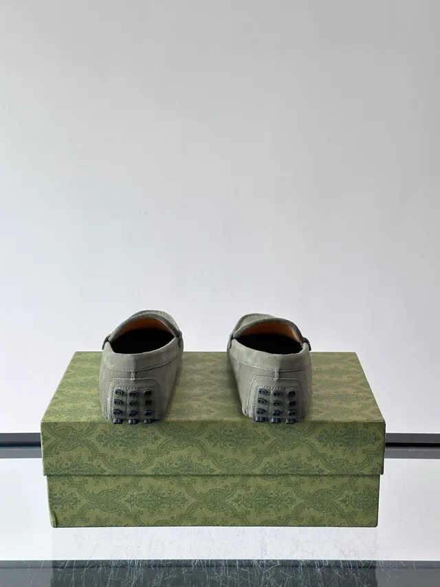 Gucci Horsebit 1955 Gray Suede Loafers 3