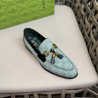Gucci Horsebit 1955 أزرق فاتح GG Monogram لافرز