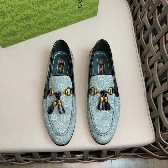 Gucci Horsebit 1955 أزرق فاتح GG Monogram لافرز 2