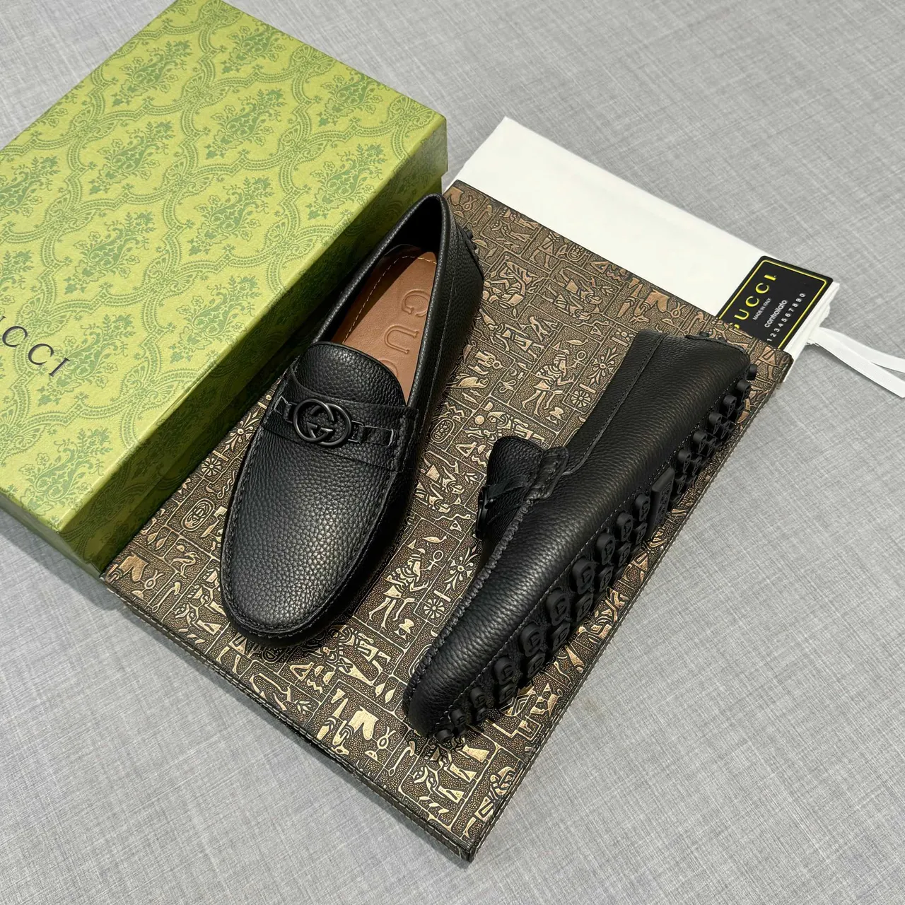 Gucci Horsebit 1955 লোফার কালো পেবল্ড লেদার লোফার 2