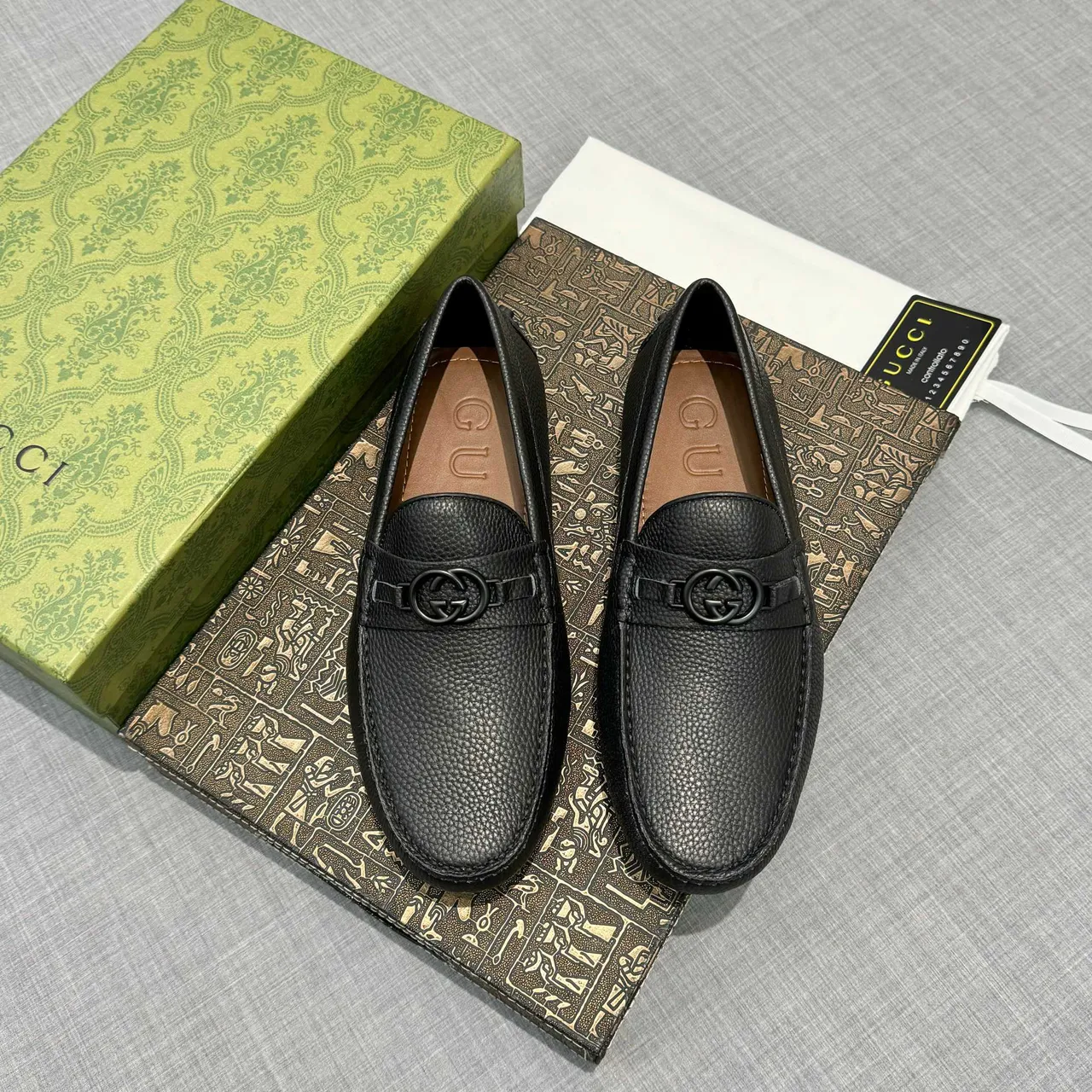 Gucci Horsebit 1955 লোফার কালো পেবল্ড লেদার লোফার 6