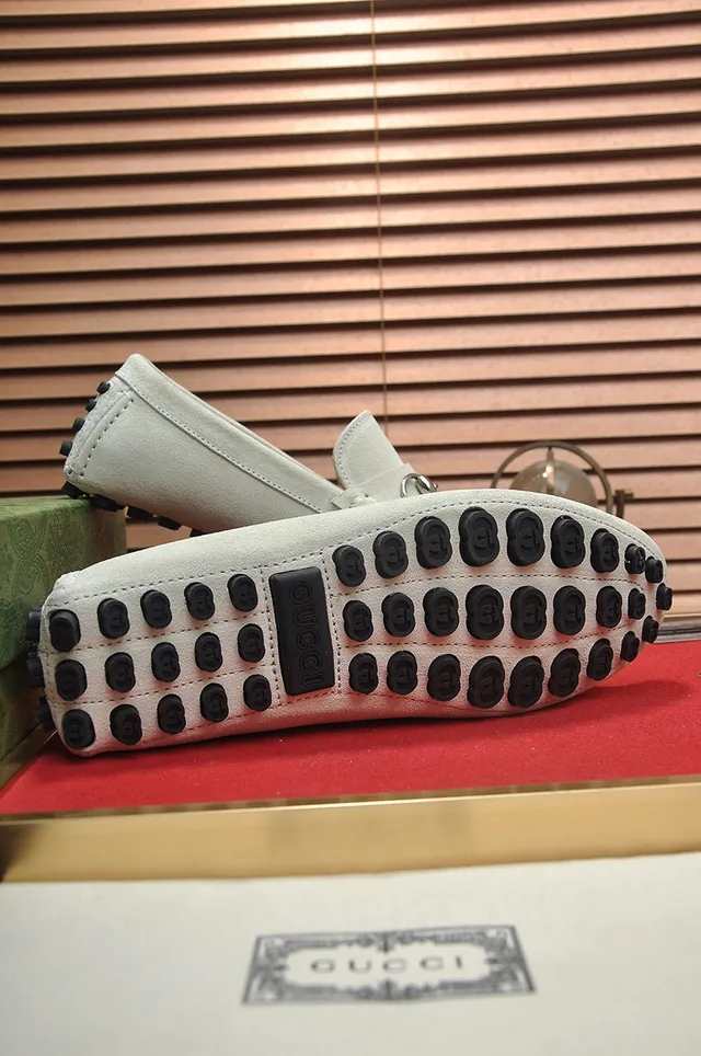 Gucci Horsebit 1955 Off-White mocassins en daim 7
