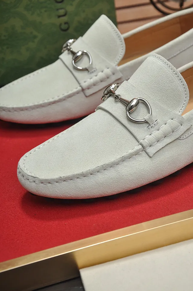 Gucci Horsebit 1955 Off-White mocassins en daim 8