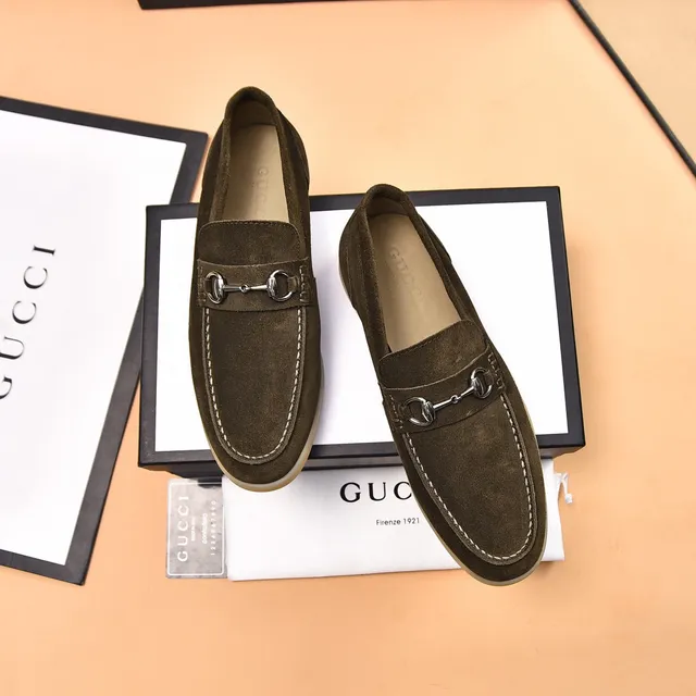 Gucci Horsebit 1955 Mocassins de camurça verde oliva 2