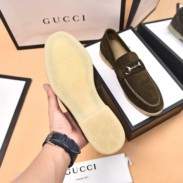 Gucci Horsebit 1955 Mocassins de camurça verde oliva 7