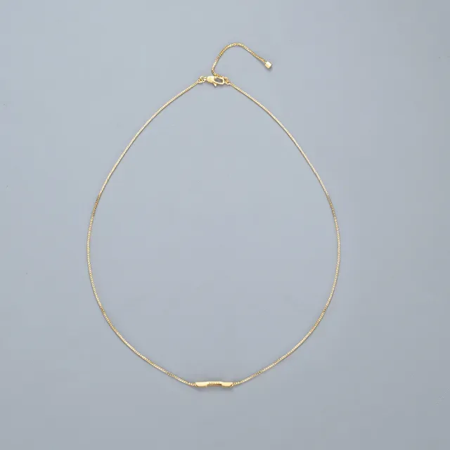 Gucci Logo Bar Pendant সোনার বক্স চেইন হার 4