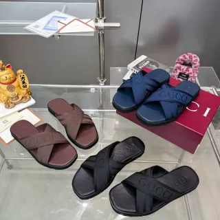 Gucci Logo Strap Slide Casual Sandals
