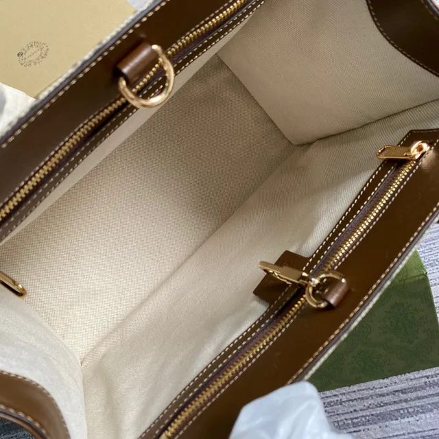Gucci Ophidia Beige and Brown GG Monogram Tote Bag 2