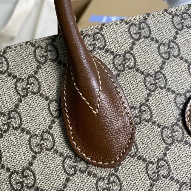 Gucci Ophidia Beige and Brown GG Monogram Tote Bag 5