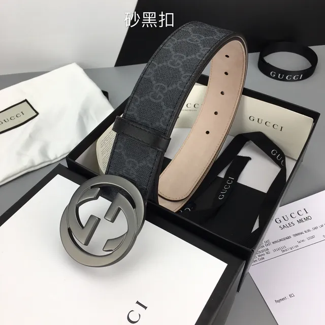 Gucci Ophidia কালো বেইজ GG Monogram ক্যানভাস Interlocking G বাকেল চামড়ার বেল্ট 4